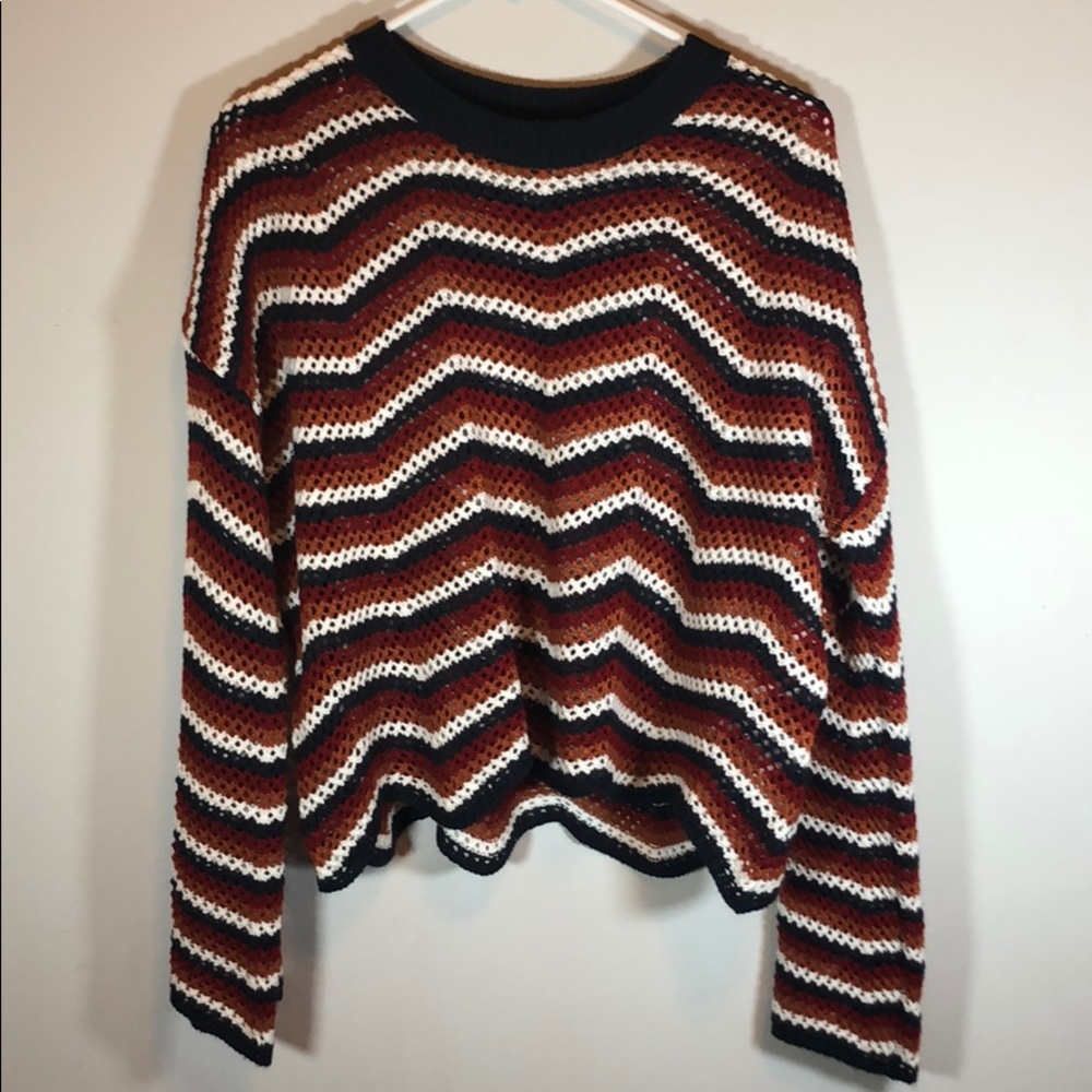 Forever 21 Bell Sleeve Waffle Knit Shirt